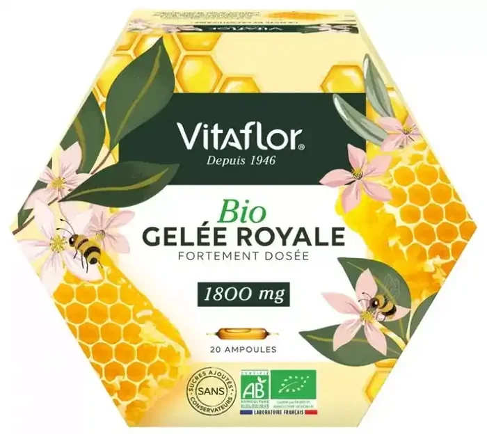 Vitaflor Gelée Royale Bio 1800 mg – 20 ampoules de 10 ml