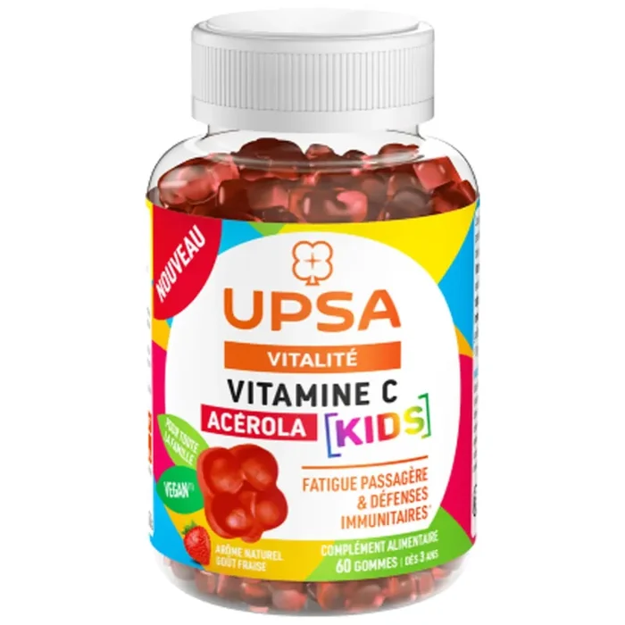 Vitamine C Acérola Kids – Fatigue passagère – Défenses immunitaires – 60 gommes