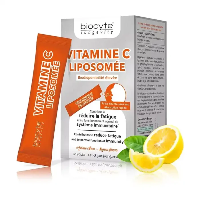 Vitamine C Liposomée Arôme Citron – Fatigue et Système immunitaire – 10 sticks