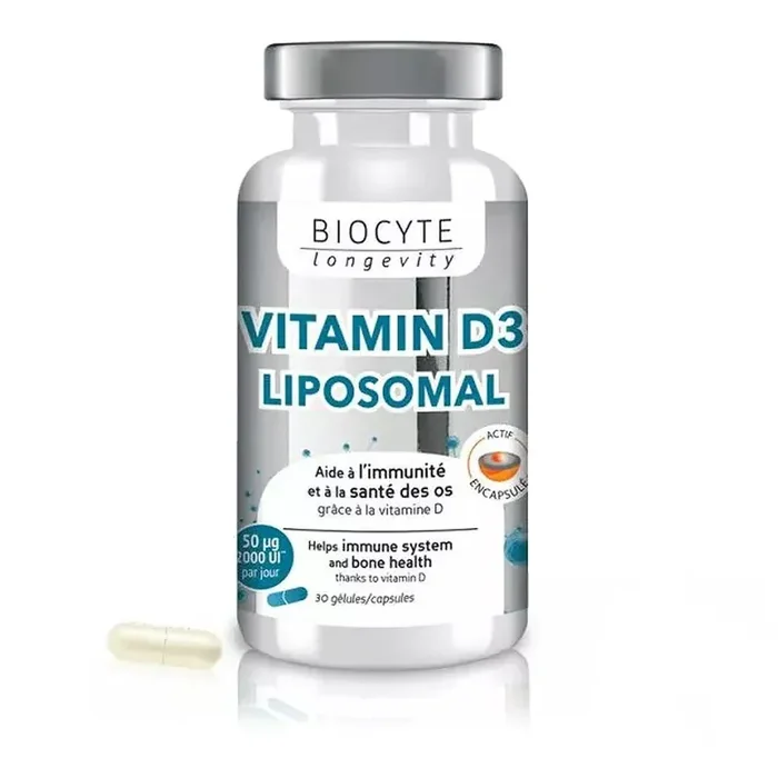 Vitamine D3 Liposomal – Immunité Santé des os – 30 Gélules