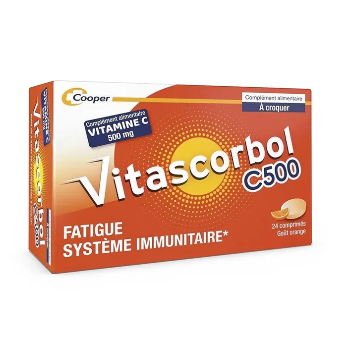 Vitascorbol C500 – Fatigue passagère et système immunitaire – 24 comprimés