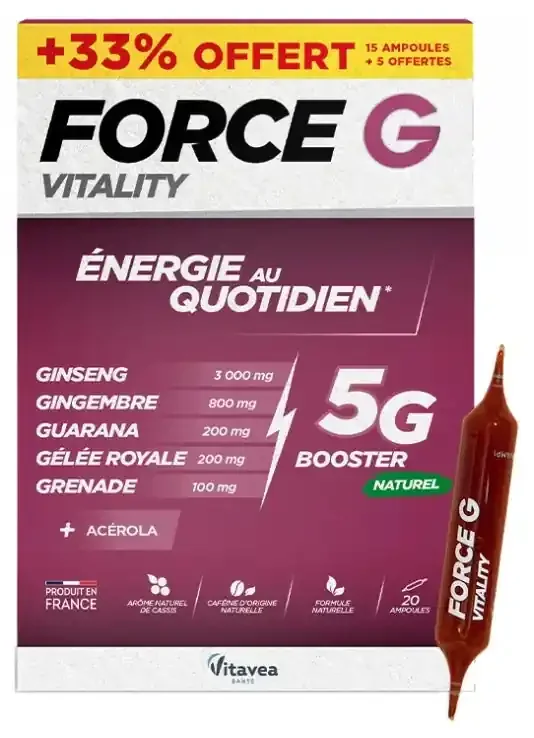Vitavea Force G Vitality Énergie au Quotidien 15 Unités + 5 Offertes