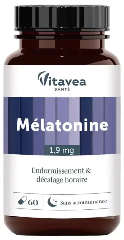 Vitavea Mélatonine Endormissement & Décalage Horaire 60 Unités