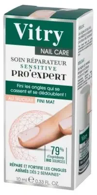VitryNail Care Soin Réparateur Sensitive Pro‘Expert au Silicium Fini Mat 10 ml
