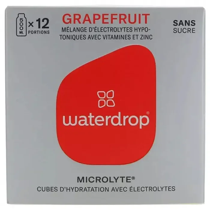 Waterdrop Microlyte Boite de 12 (Myrtille) – Goût Grapefruit