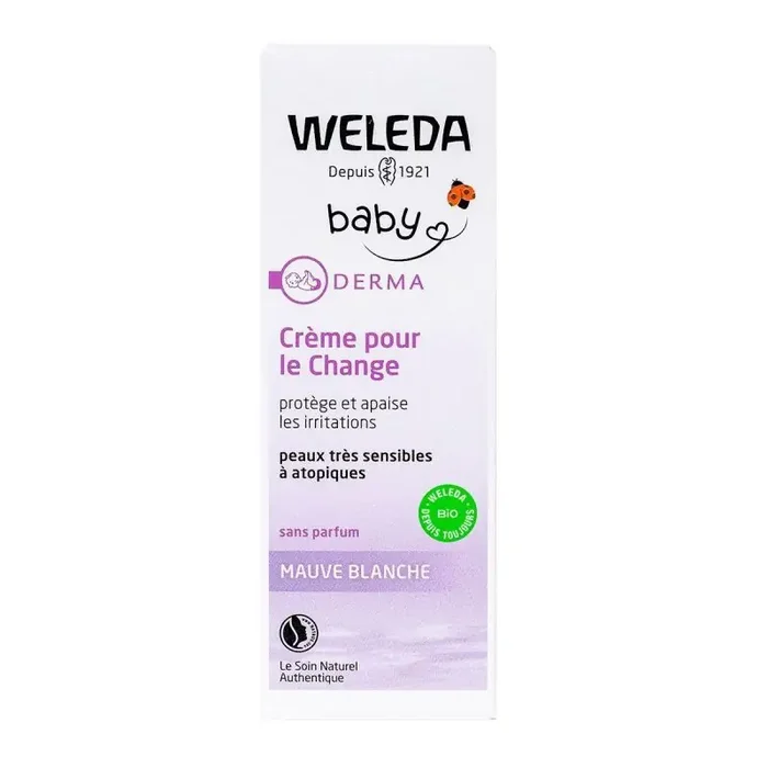 Weleda Baby Crème pour le change Derma à la mauve blanche, 50 mL