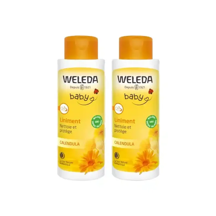 Weleda Baby Liniment soin nettoyant pour le change au calendula lot de 2 x 400ml