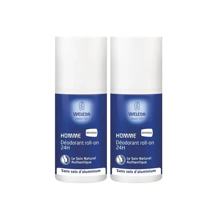 Weleda deodorant homme roll-on 24h duo 50ml