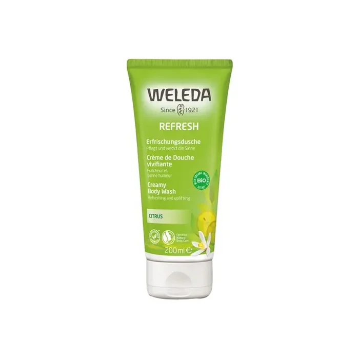 Weleda refresh creme de douche vivifiante bio au citrus 200ml