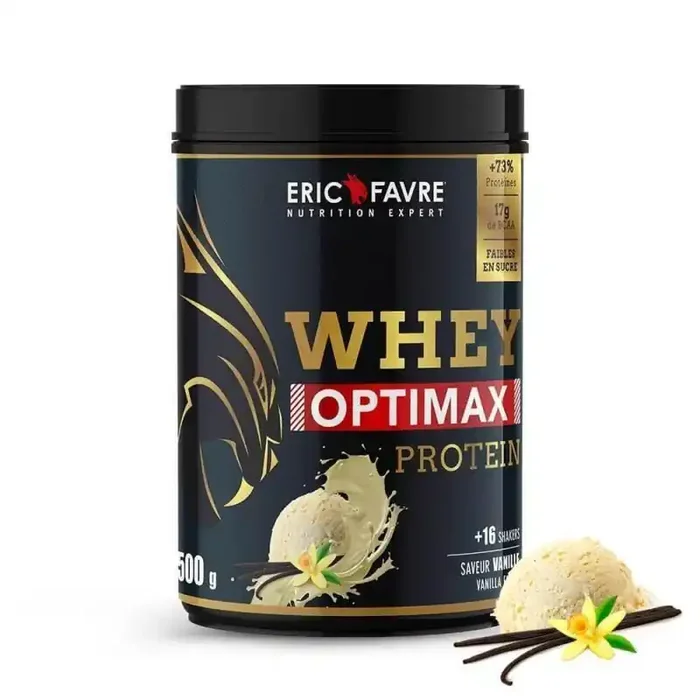 Whey Optimax protein – Vanille – Prise de masse musculaire – Pot 500G