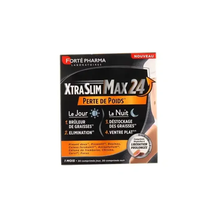 XTRASLIM MAX 24 – 30 COMPRIMES JOUR + 30 COMPRIMES NUIT FORTE PHARMA