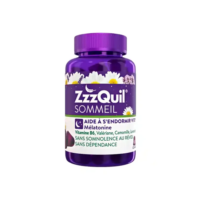 ZzzQuil Sommeil arome mangue banane 60 gommes